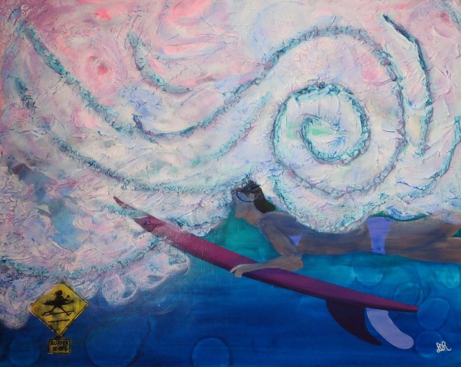 ''Surfer Crossing'' 30x24